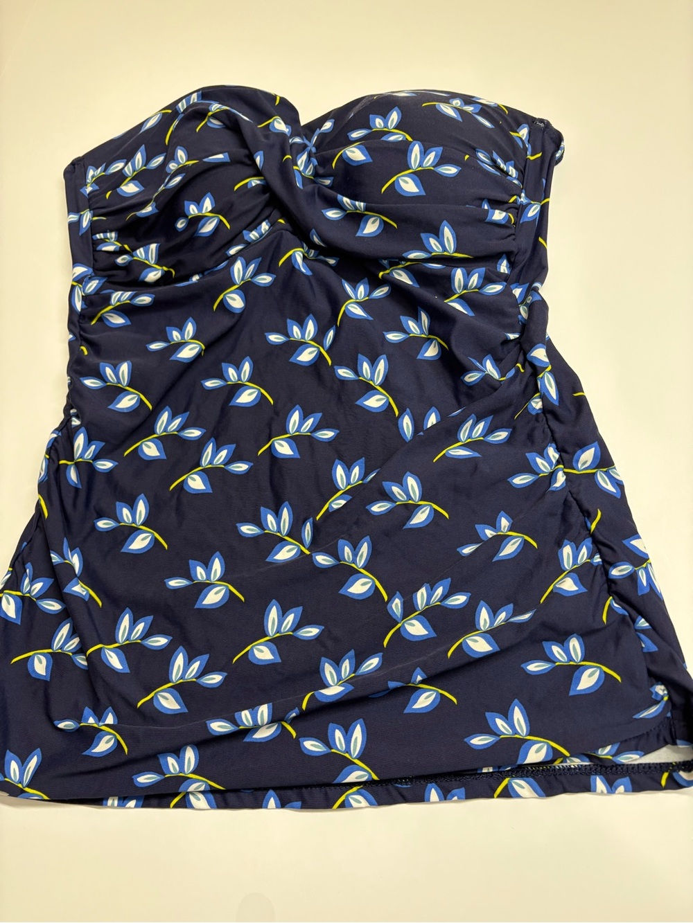 Navy Floral Strapless Swimdress